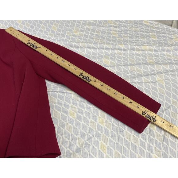 ANN TAYLOR Wool Blazer Size 6 Pants 8 Suit Set Womens Magenta Pink Career Lined - Picture 16 of 16